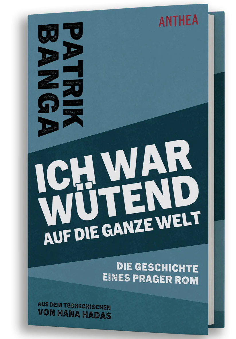 Německá obálka knihy Ich war wütend auf die ganze Welt – Patrik Banga